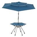 ARROWHEAD OUTDOOR KKS0294U 8FT BEACH UMBRELLA + FOLDING TABLE KKS0294U - BLUE - Like New