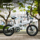 LECTRIC EBIKES XP Lite2 Foldable Long-Range 80 MILES 20 MPH UNISIZE W301 - White - Like New