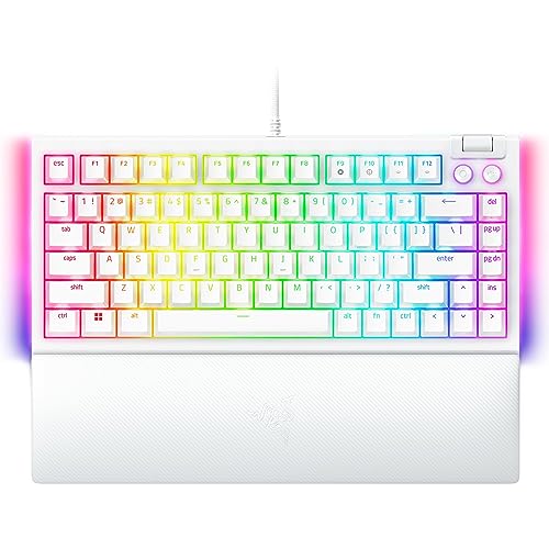 RAZER BLACKWIDOW V4 75% MECHANICAL GAMING KEYBOARD US ENGLISH WHITE - Like New