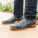 SOTO BOOTS MENS PIRARUCU PRINT BOOTS H50033 - SIZE: MEN 9 - BLACK - Like New