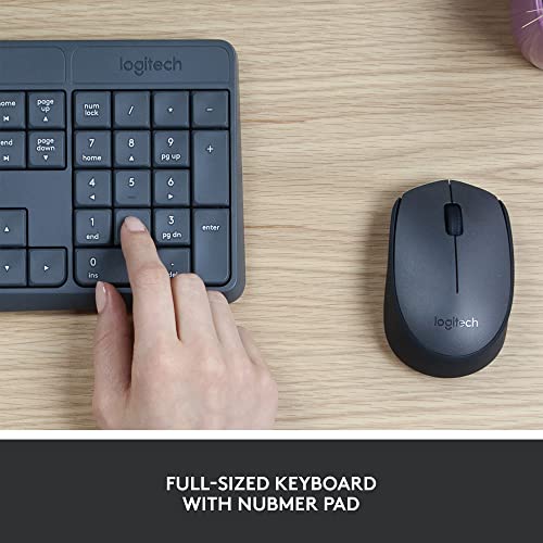 Logitech MK235 Wireless Keyboard and Mouse Combo for Windows, USB Receiver - Like New