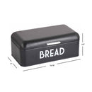 HOME BASICS - STAINLESS STEEL BREAD BOX FOR KITCHEN COUNTERTOP, LARGE - BLACK Like New