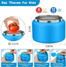 MAISON HUIS Bento Lunchbox Set, 8oz Thermo, 5 Compartment, MH-FLD-T - Blue Ocean - Like New