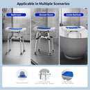 SEATYUPRO SHOWER CHAIR SENIORS HANDICAP DISABLED BARIATRIC 500LB - WHITE/BLUE - Like New