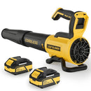 VINCHEST LEAF BLOWER CORDLESS 2X4.0AH BATTERY CHARGER & BLADE - YELLOW - Like New