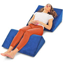 AllSett Health Bed Wedge Pillow 2 Separate Memory Foam Incline Pillows, Navy - Brand New