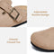 Xiakolaka Women's Suede Clogs Buckle Slip on Footbed Clog Slippers Apricot 10 Like New