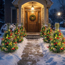 Goplus Set of 2 29" Outdoor Christmas Trees Battery Operated Pre-Lit B08H4WYS4P - Brand New