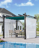 Garvee 10x10 ft Outdoor Retractable Pergola with Canopy and Side Mesh Screen - Like New