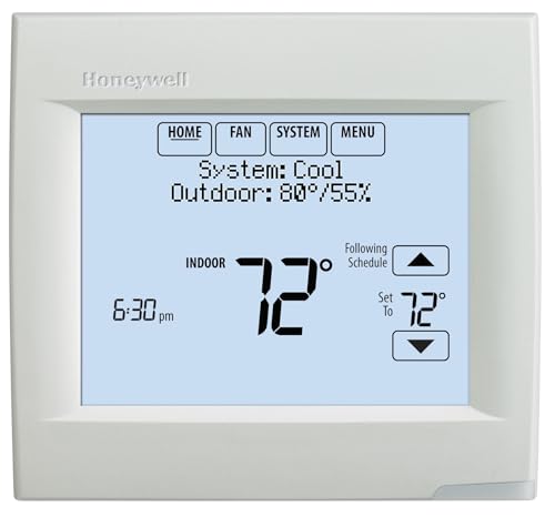 HONEYWELL TH8110R1008 VISION PRO 8000 TOUCH SCREEN THERMOSTAT RED LINK - WHITE - Like New