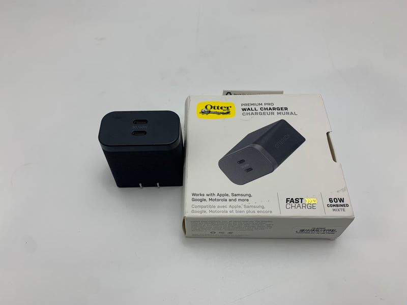 OTTERBOX PREMIUM PRO 60W GAN DUAL FAST CHARGER - BLACK - Like New