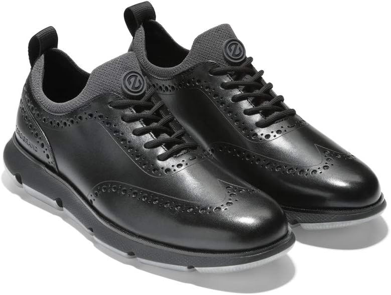 COLEHAAN MENS 4.ZEROGRAND OXFORD - SIZE: MEN 10.5W (AU/UK M9.5) - BLACK/BLACK - Like New