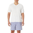 AMAZON ESSENTIALS MEN'S COTTON POPLIN PAJAMA CHECK/IVORY SIZE S - Like New