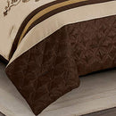 WPM WORLD PRODUCTS MART 3Pcs Royal Faux Silk Luxury Comforter Set - Queen Size - Like New