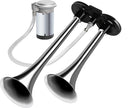 CARFKA Air Horn, 150DB Super Loud Train Horns Kit - DUAL - SILVER - Like New
