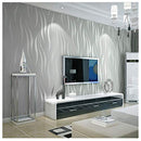 PRIMST 20.86" X 374" 3D WAVE STRIPE WALLPAPER NOT PEEL AND STICK - SILVER - Brand New