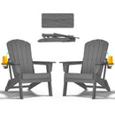 Nevilywood Folding Adirondack Chair - Extended Ergonomic Backrest - Grey - Like New