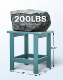 UPSTREMAN STORE HOME ADIRONDACK SIDE TABLE 19" SMALL OUTDOOR SIDE TABLE - BLUE - Like New