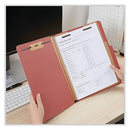 UNIVERSAL SIX-SECTION PRESSBOARD CLASSIFICATION FOLDERS UNV10270 - RED - Like New