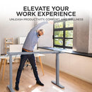 Uncaged Ergonomics Rise Up Dual Motor Electric Standing Desk, 60x30 - Gray - Like New
