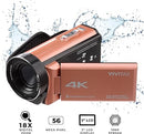 Vivitar 4K Camcorder Ultra HD Lens 4K Camera Video Recording DVR48K - Rose Gold Like New