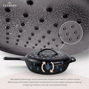 Cuisinel Cast Iron Skillet Lid 10" Pre-Seasoned Covered Frying Pan Set - BLACK - Like New