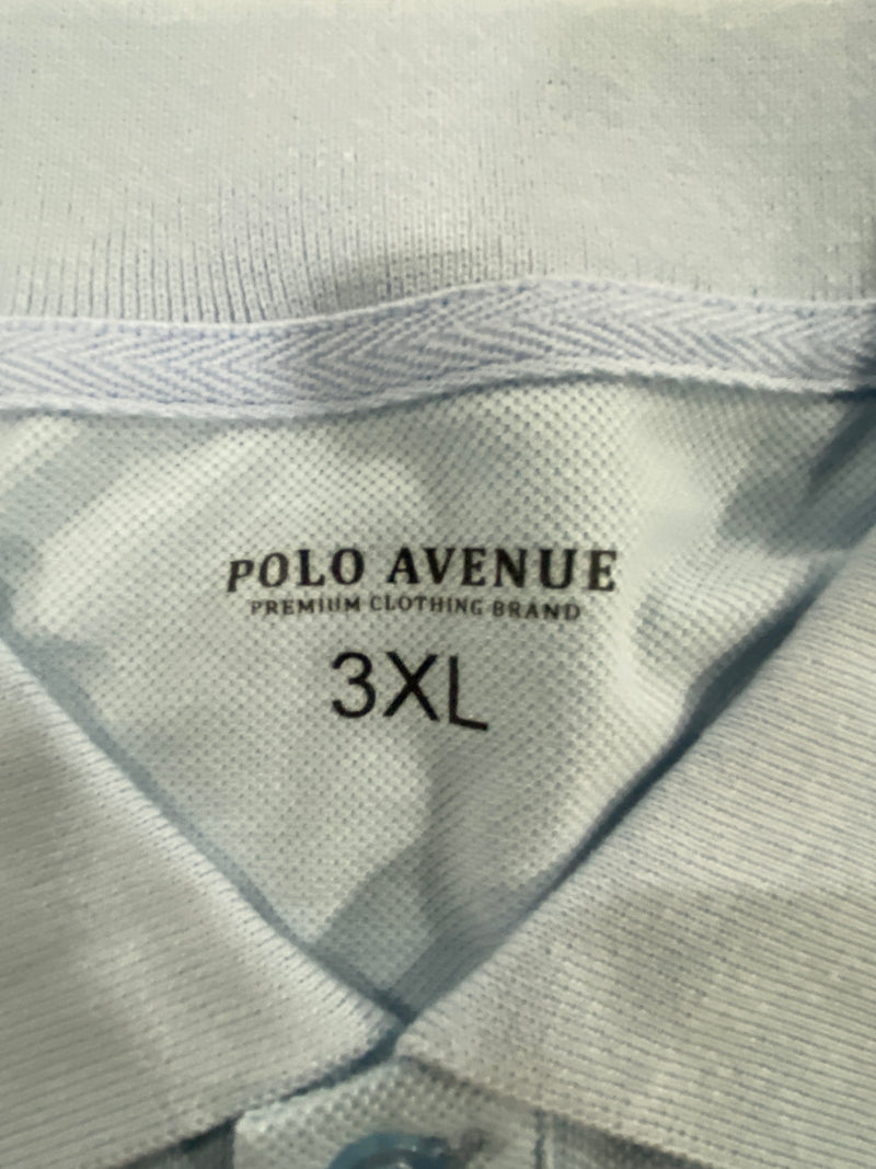 POLO AVENUE MEN'S - SIZE: MEN 3XL - LIGHT BLUE - Brand New