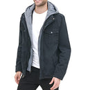 LEVI'S MEN'S SHERPA LINED TWO POCKET HOODED TRUCKER JACKET - NAVY-MEDIUM - Brand New