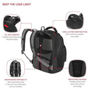 WENGER SYNERGY LAPTOP BACKPACK, FITS 16 INCH LAPTOP, BAG, 27305140 - BLACK/GRAY - Brand New