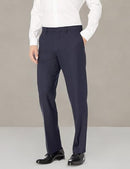 AMAZON ESSENTIALS MENS CLASSIC WRINKLE RESISTANT DRESS PANTS NAVY 34W X 30L - Brand New