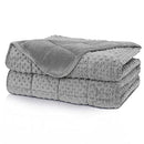 Huloo SLEEP WEIGHTED BLANKET QUEEN 15LBS (60"×80") Soft Minky - Gray - Like New
