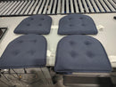 GENERIC U-SHAPED CHAIR CUSHIONS 16X17, 4-PACK - DARK BLUE - Like New