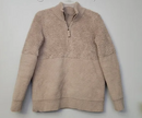 BAREFOOT DREAMS COZYCHIC MIXED SHEARLING PULLOVER - SIZE: WOMEN S - TAUPE - Brand New
