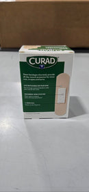 CURAD SHEER ASSORTED BANDAGES, LESS NOTICEABLE ON SKIN, 4-SIDED SEAL,80 BANDAGES - Brand New