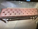 LYDIA 48" STORAGE BENCHES, PU LEATHER UPHOLSTERED BED BENCH - CARAMEL BROWN - Like New