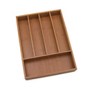 Lipper International 8876 Bamboo Wood Flatware Organizer, 5 Compartments - Brand New