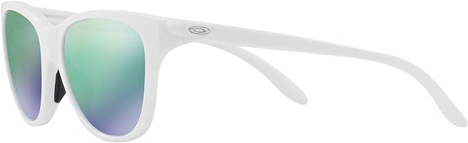 OAKLEY Women's Hold Out Cat Eye Sunglasses MOO9357 - Jade Iridium/Polished White Like New