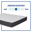 SEALY 10-IN MEDIUM FULL MEMORY FOAM MATTRESS IN A BOX - DRAK/GRAY - Brand New