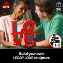 LEGO ART LOVE COLLECTIBLE BUILDING SET - DIY KIT FOR ADULTS - 31214 - Like New