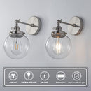 AK LIGHTING NICKEL WALL SCONCES WITH SWITCH, BRUSHED MODERN - NICKEL - Like New