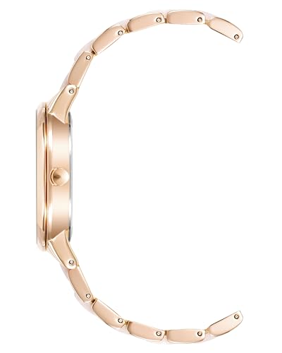 ANNE KLEIN WOMEN'S RESIN BRACELET WATCH ROSE GOLD/Rose Gold/Iridescent - Like New