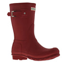 HUNTER ORIGINAL SHORT SYNTHETIC WOMEN'S WELLINGTONS BOOTS SIZE: 9 - MILITARY RED - Like New