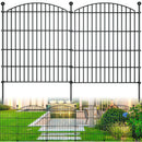 RICHMEN 10 PANELS GARDEN FENCE DOG FENCE OUTDOOR, 32IN H X 23.6FT - BLACK - Like New