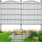 RICHMEN 10 PANELS GARDEN FENCE DOG FENCE OUTDOOR, 32IN H X 23.6FT - BLACK - Like New