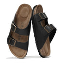 PROJECT CLOUD TRUE TO SIZE LEATHER FLAT SANDALS ASSORTED BUCKLE 6.5 BLACK - Like New