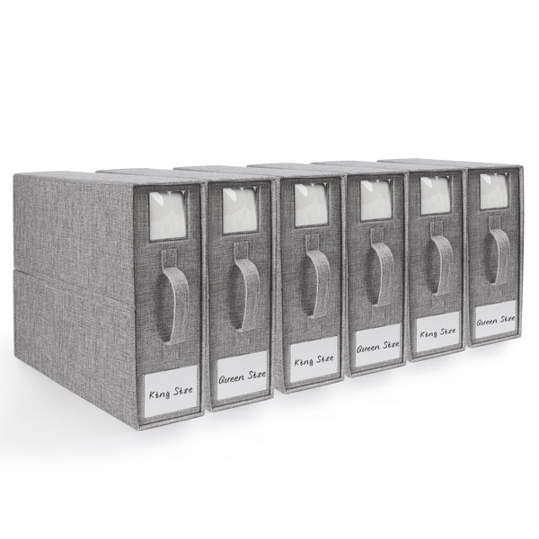 DELLAN BED SHEET ORGANIZER LINEN CLOSET ORGANIZERS AND STORAGE FOLDABLE CUBE - Brand New