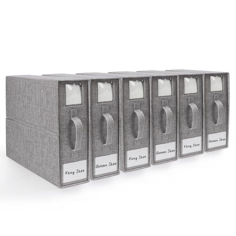 DELLAN BED SHEET ORGANIZER LINEN CLOSET ORGANIZERS AND STORAGE FOLDABLE CUBE - Brand New
