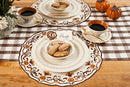Hester & Cook Paper Placemat, Pad of 12 Die-Cut Thanksgiving China - Brand New