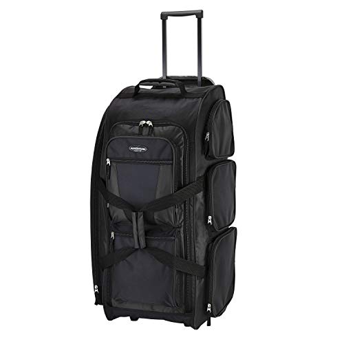 TRAVELERS CLUB XPEDITION 30 INCH ROLLING DUFFEL BAG - BLACK - Brand New