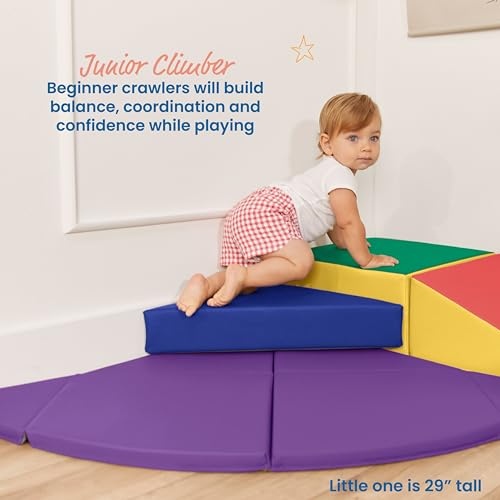 ECR4KIDS SOFTZONE JUNIOR ADVENTURER'S SUMMIT RAMP 4-PIECE - MULTI-COLOR - Like New